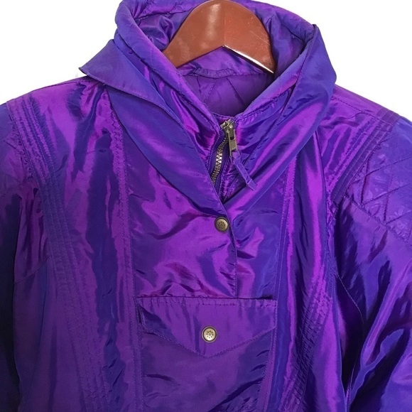 Vintage Edelweiss Purple Iridescent Ski Jacket. - Picture 5 of 16